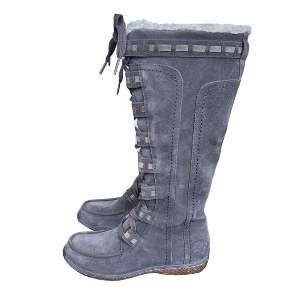 Timberland Earthkeepers Granby Gray Suede Lace Boots 6 - Picture 1 of 13